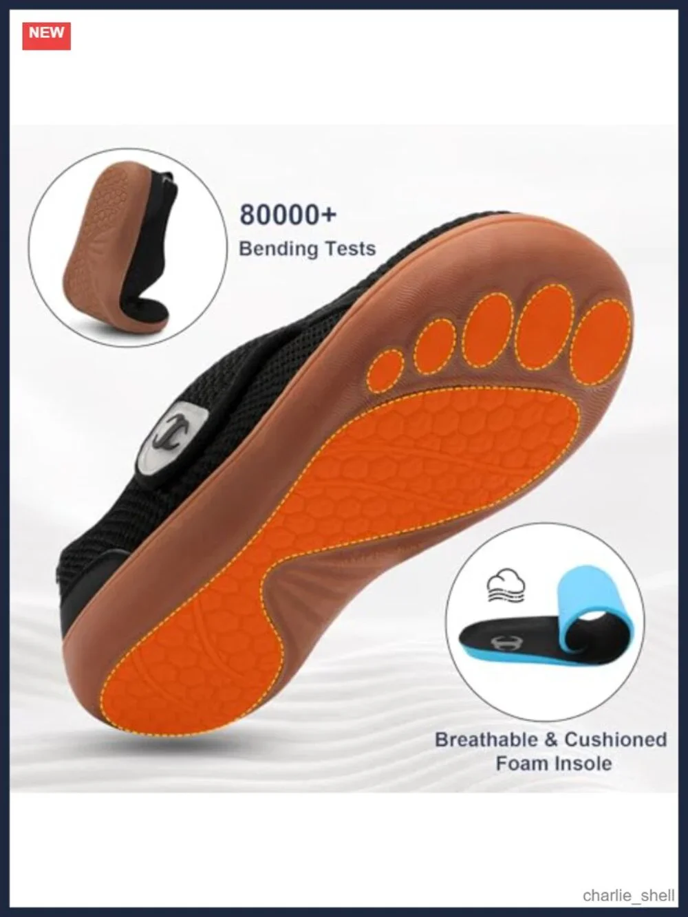 Men's Wide Toe Box Diabetic Orthopedic Walking Shoes Lightweight Zero Drop